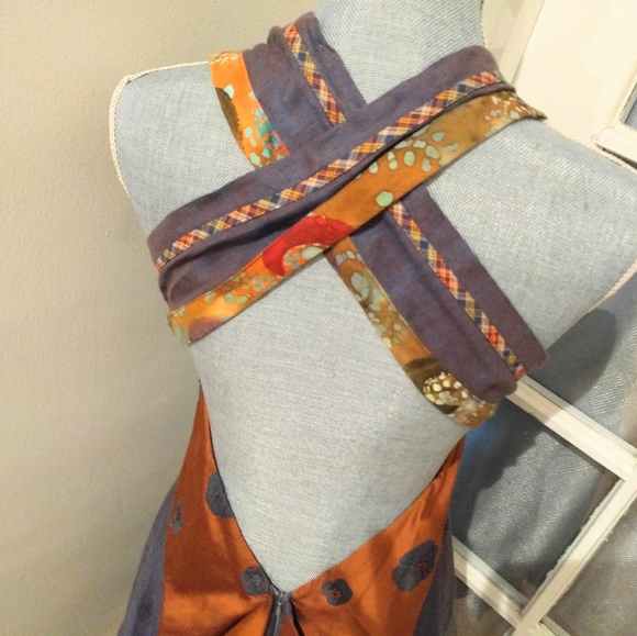 Linen dress - Silk & Linen dress - Picture 3 of 8